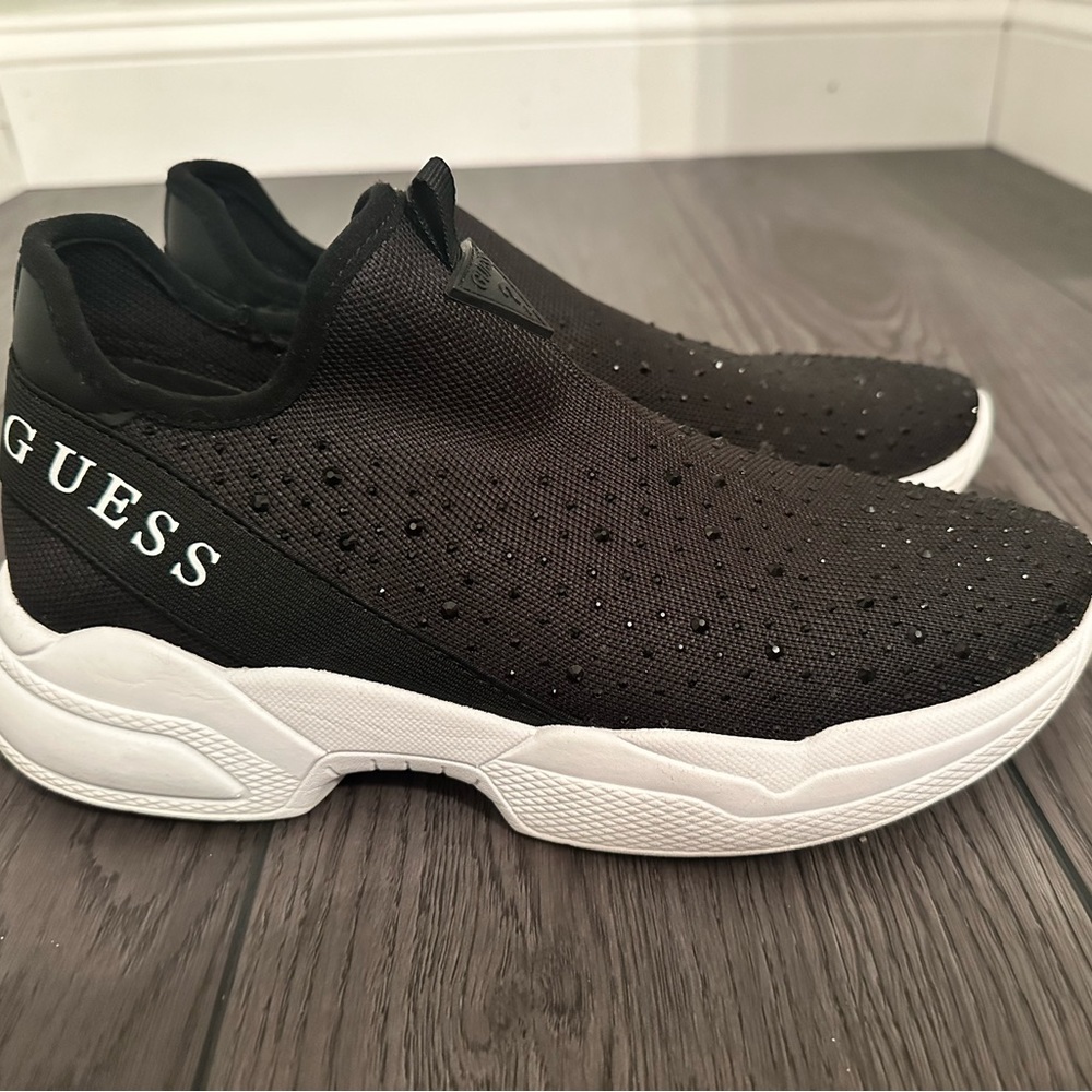 Guess pull on rhinestone bling sneakers